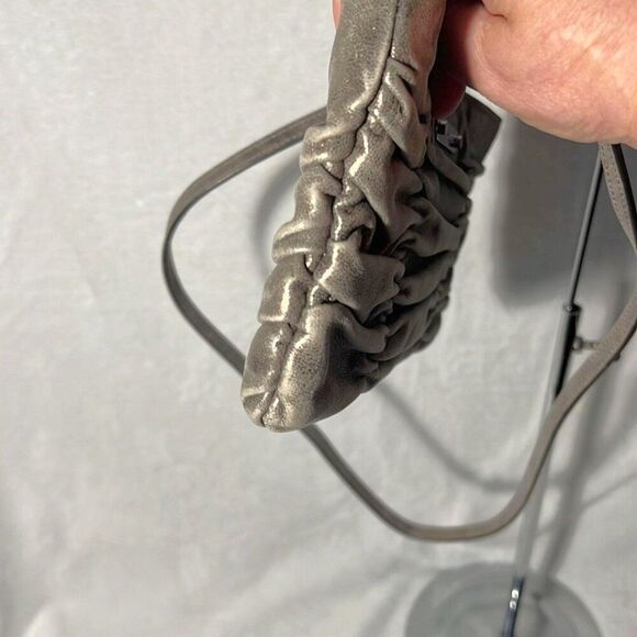 Michael Kors Webster Leather Ruched Clutch/Shoulder Bag - Picture 6 of 12